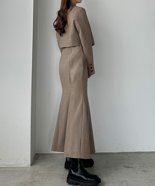 「Louere」 キャミソールワンピース X-LARGE ライトブラウン レディース_画像6