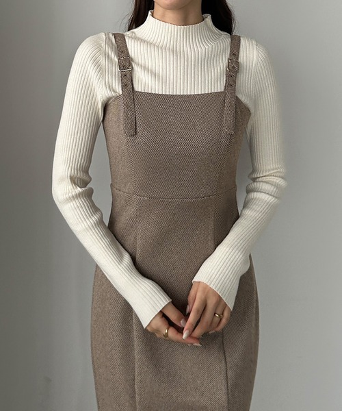 「Louere」 キャミソールワンピース X-LARGE ライトブラウン レディース_画像7