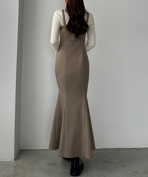 「Louere」 キャミソールワンピース X-LARGE ライトブラウン レディース_画像9