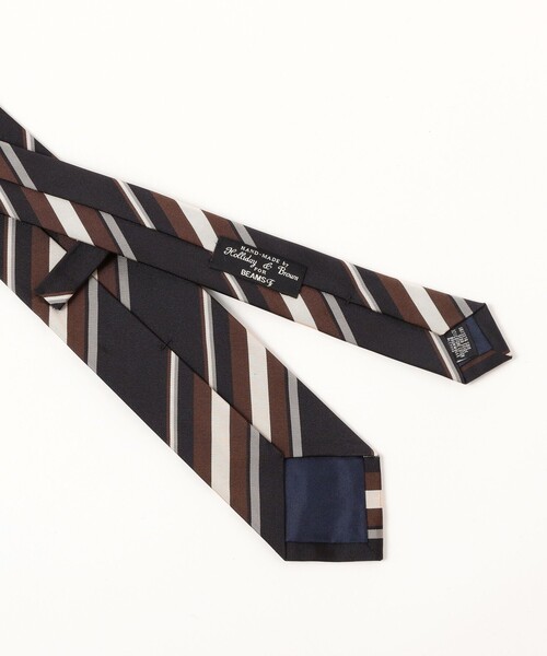 BEAMS F（ビームスF） ネクタイ Holliday ＆ Brown / シルクコットン