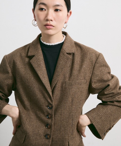 CHANEL テーラードジャケット ハウンドトゥース CHANEL テーラードジャケット ハウンドトゥース TAGLIATORE