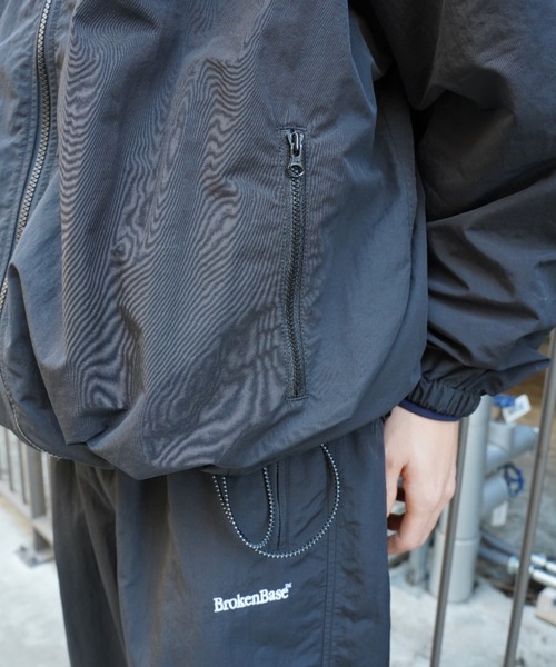 「BROKEN BASE」 ナイロンブルゾン LARGE グレー メンズ_画像7