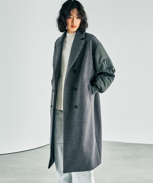 LEPSIM（レプシィム） チェスターコート FREE グレー レディース