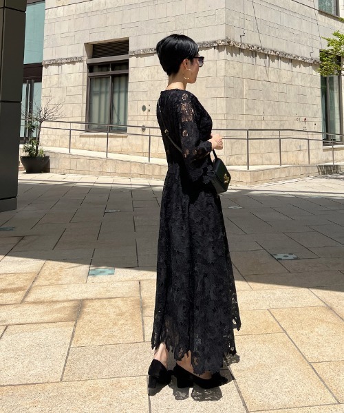 JENNE」 長袖ワンピース LARGE ブラック レディース : ZOZOTOWN Yahoo