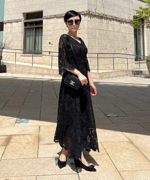 JENNE 長袖フレアワンピース ブラック サイズS JENNE 長袖ワンピース S 美シルエット 長袖フレアワンピース｜JENNE