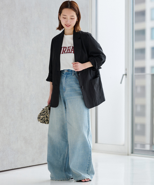 「JOURNAL STANDARD relume」 テーラードジャケット 38 ブラック レディースの画像
