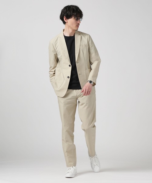 NANO universe【美品】セットアップ スーツ ベージュ M NANO universe（ナノ・ユニバース） セットアップ M ベージュ メンズ