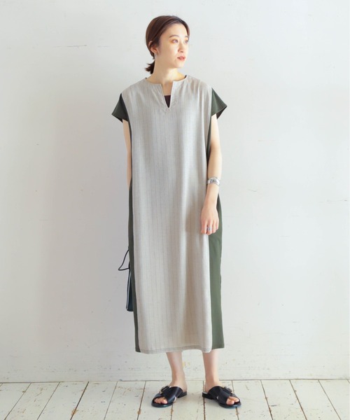 「NOMBRE IMPAIR」 ノースリーブワンピース FREE ネイビー レディース_画像7