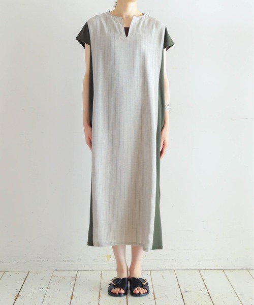 「NOMBRE IMPAIR」 ノースリーブワンピース FREE ネイビー レディース_画像8