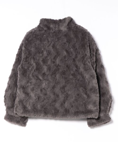 コート アウター もこもこ フェイクファー スタンドカラー レディース