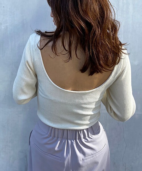 「CREDONA」 長袖カットソー FREE ホワイト レディース_画像7