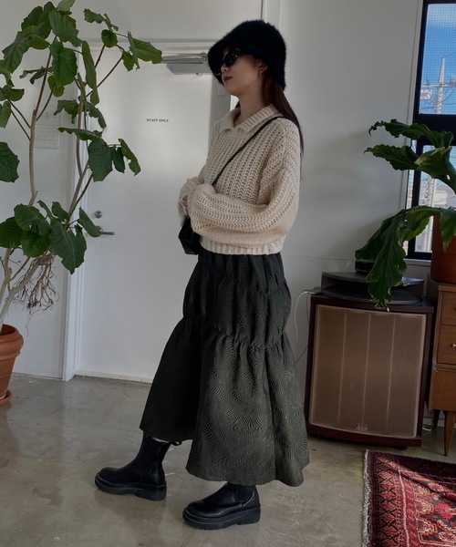 「SHAGGIE」 キャミソールワンピース FREE ブラック レディース_画像3