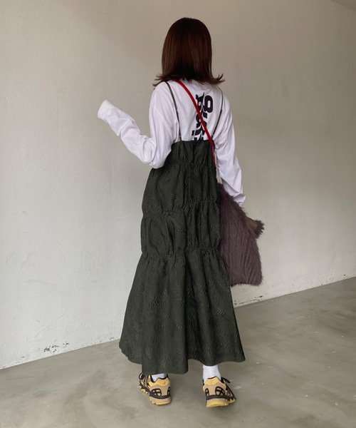 「SHAGGIE」 キャミソールワンピース FREE ブラック レディース_画像6