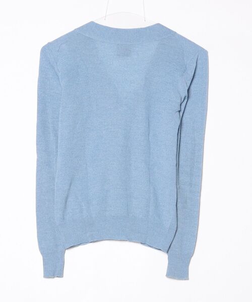 「Letroyes」 ニットカーディガン 0 ブルー レディース_画像2