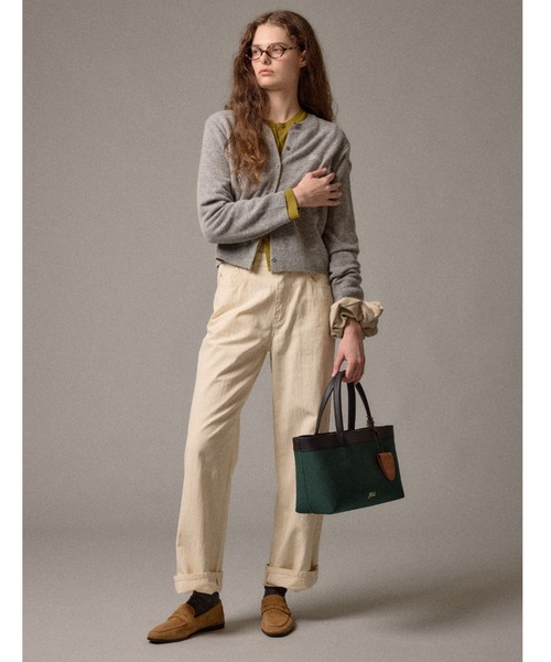 To'nka トートバッグ レザー ハンドル キャンバス トート レディース