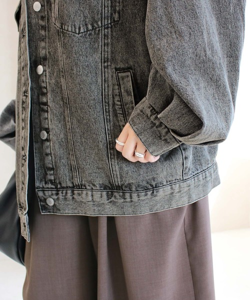 「Social GIRL」 デニムジャケット M ライトブルー レディース_画像5