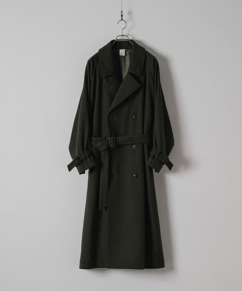 Casper John（キャスパージョン） ステンカラーコート SMALL ブラック