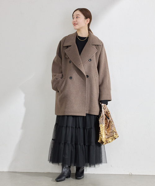 IENA（イエナ） コート アウター ダブルブレストハーフコート