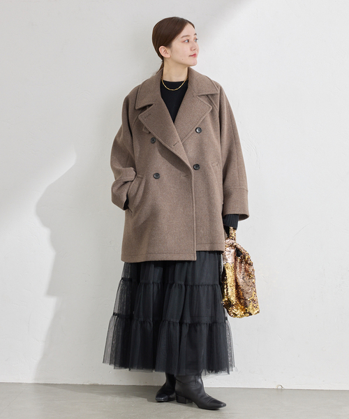 IENA（イエナ） コート アウター ダブルブレストハーフコート