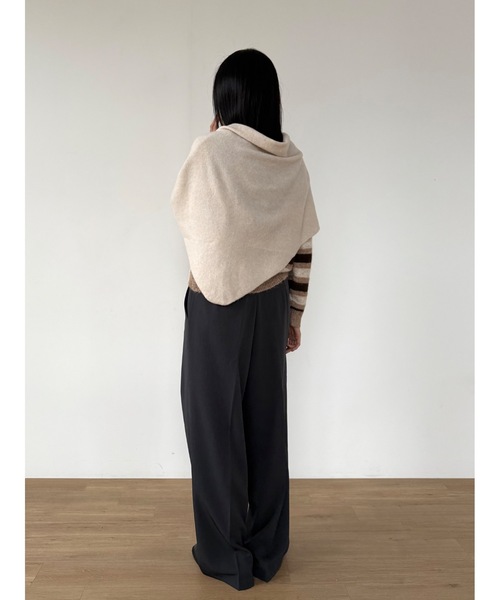 Didot.showroom ストール マフラー 大判ウールトライアングルニット