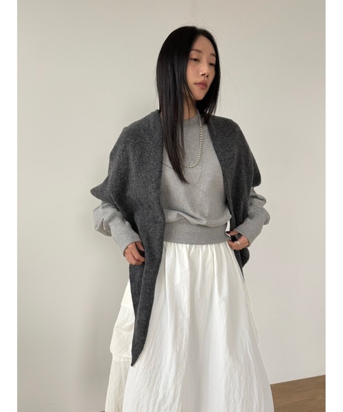 Didot.showroom ストール マフラー 大判ウールトライアングルニット