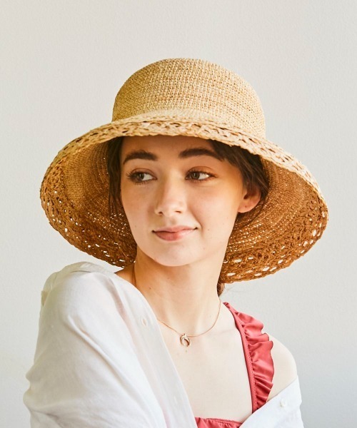 「Chapeau d' O」 ストローハット M/57.5cm ナチュラル レディース_画像3