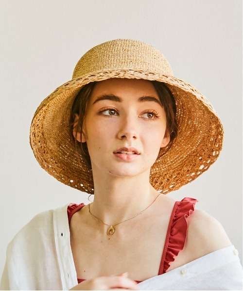 「Chapeau d' O」 ストローハット M/57.5cm ナチュラル レディース_画像4
