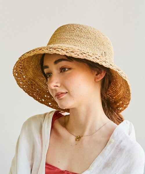「Chapeau d' O」 ストローハット M/57.5cm ナチュラル レディース_画像5