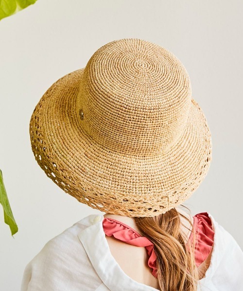 「Chapeau d' O」 ストローハット M/57.5cm ナチュラル レディース_画像7