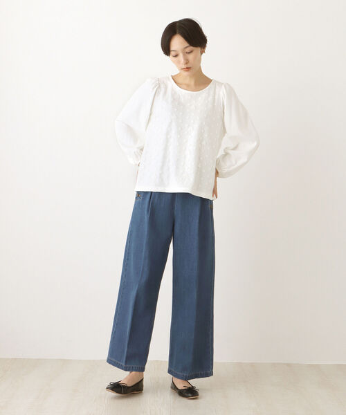 「Afternoon Tea」 長袖カットソー MEDIUM オフホワイト レディース_画像3