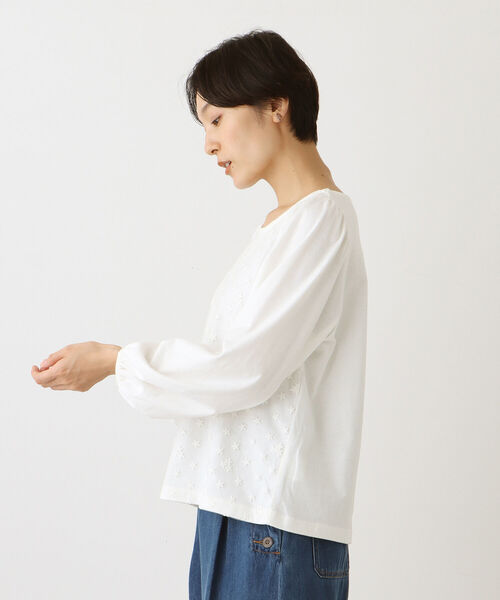 「Afternoon Tea」 長袖カットソー MEDIUM オフホワイト レディース_画像4