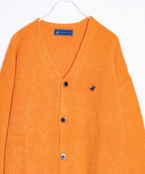 「BEVERLY HILLS POLO CLUB」 ニットカーディガン M ブラック メンズ_画像8