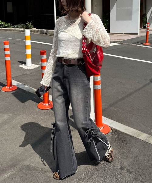 「CIAOPANIC」 デニムパンツ X-SMALL ブラック レディース_画像6