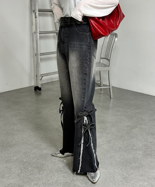 「CIAOPANIC」 デニムパンツ X-SMALL ブラック レディース_画像8