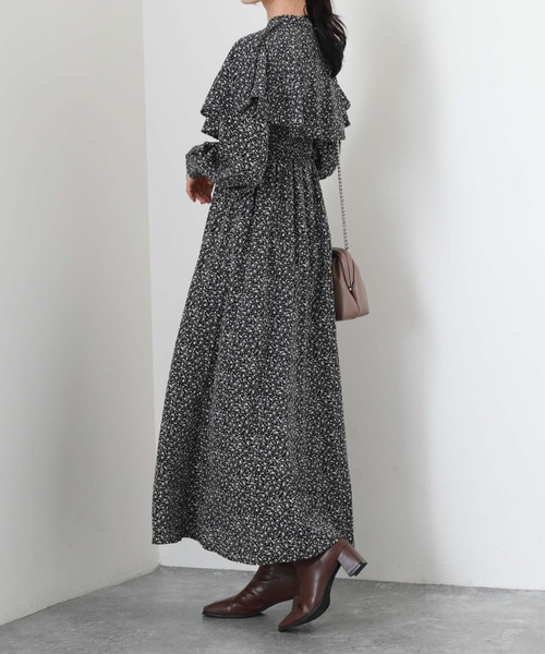 「archives」 長袖ワンピース MEDIUM ブラック レディース_画像3