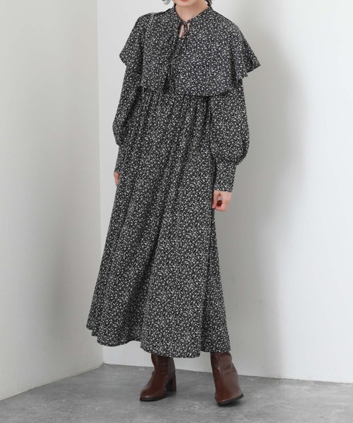 「archives」 長袖ワンピース MEDIUM ブラック レディース_画像4