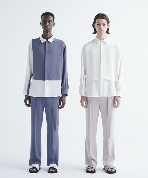 「CULLNI」 長袖シャツ 1 ベージュ メンズの画像
