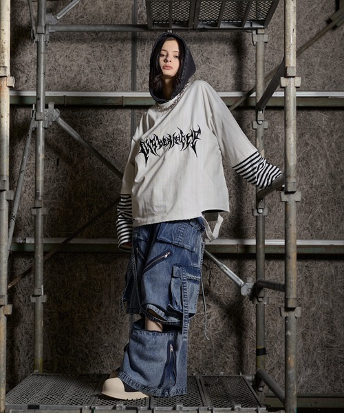 ERAR tシャツ 「ERAR」ヴィンテージライクハイダメージボーダー 