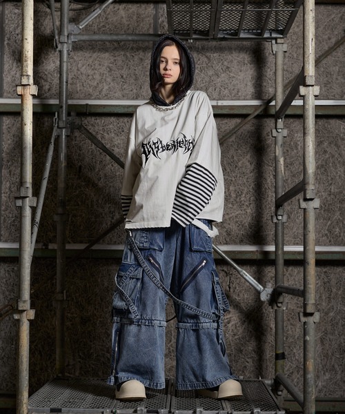 ERAR tシャツ 「ERAR」ヴィンテージライクハイダメージボーダー 