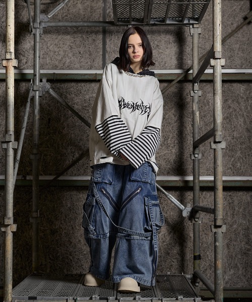ERAR tシャツ 「ERAR」ヴィンテージライクハイダメージボーダー 