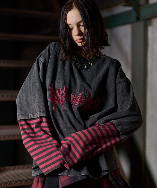 ERAR tシャツ 「ERAR」ヴィンテージライクハイダメージボーダー 
