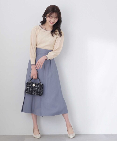「PROPORTION BODY DRESSING」 長袖ニット FREE オフホワイト レディース_画像7
