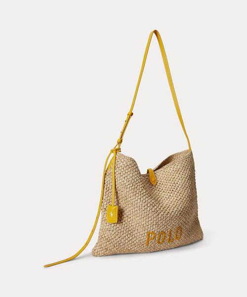 ショルダーバッグ バッグ Polo Play ラフィア メッセンジャー バッグ レディースの画像