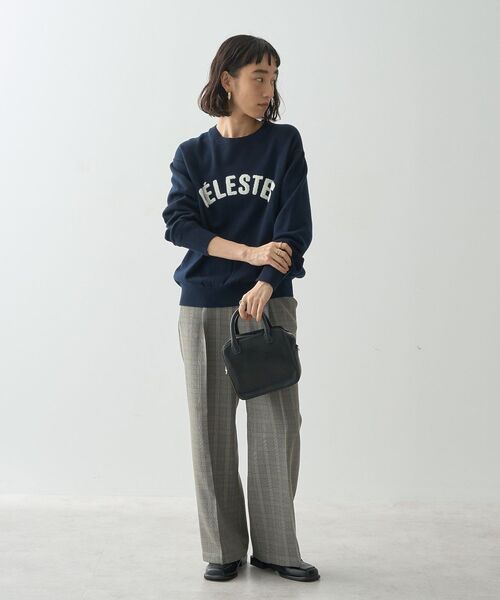 「AMERICAN HOLIC」 長袖ニット L 杢グレー レディース_画像7