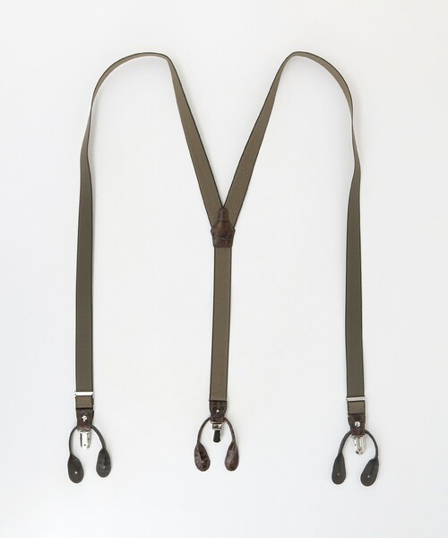UNITED ARROWS ブラウン サスペンダー UNITED ARROWS（ユナイテッドアローズ） サスペンダー 型押し ソリッド
