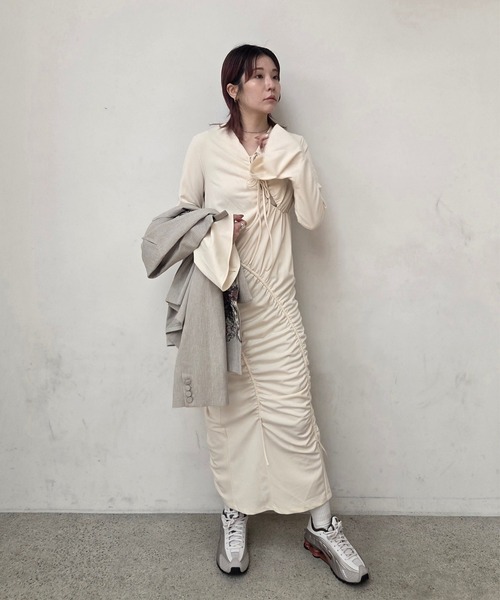 Ameri（アメリ） パーティードレス ワンピース GATHER DETAIL CUT