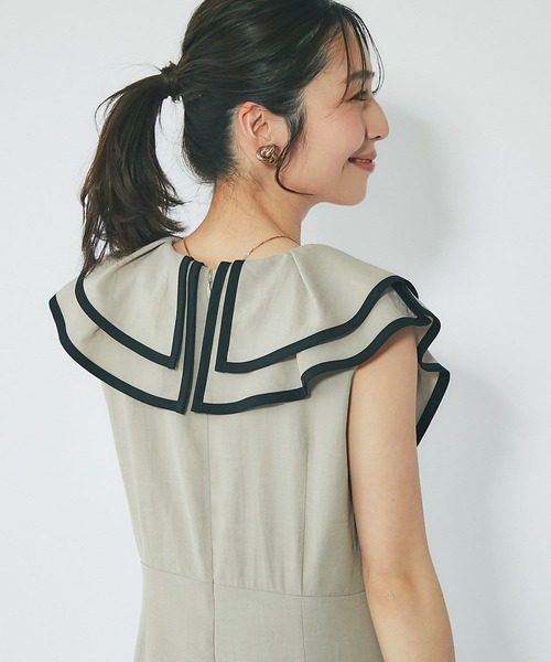 「La boutique BonBon」 ノースリーブワンピース 38 ベージュ レディース_2