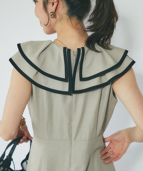 「La boutique BonBon」 ノースリーブワンピース 38 ベージュ レディース_3