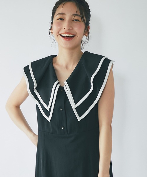 「La boutique BonBon」 ノースリーブワンピース 38 ベージュ レディース_8