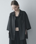 シャツ 半袖 ルーズベーシックシャツ「ストライ...の詳細画像1
